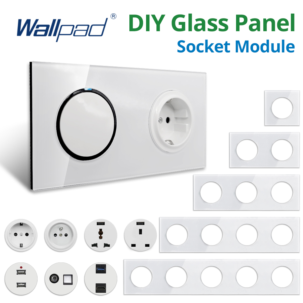 Modular Power Supply - Wallpad DIY Module White Glass Panel