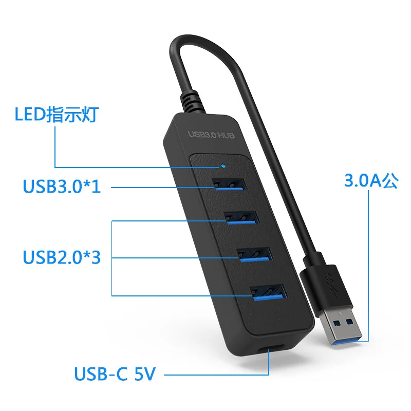 USB 3.0 HUB 4‑Port Splitter Wi - Pc Power Supply recension och pris