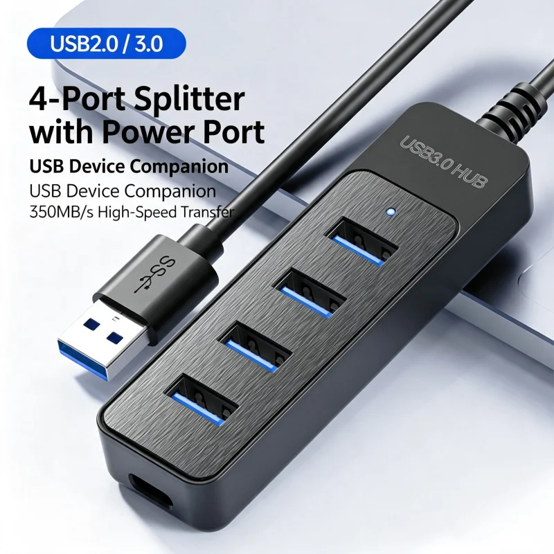 USB 3.0 HUB 4‑Port Splitter Wi - Pc Power Supply recension och pris