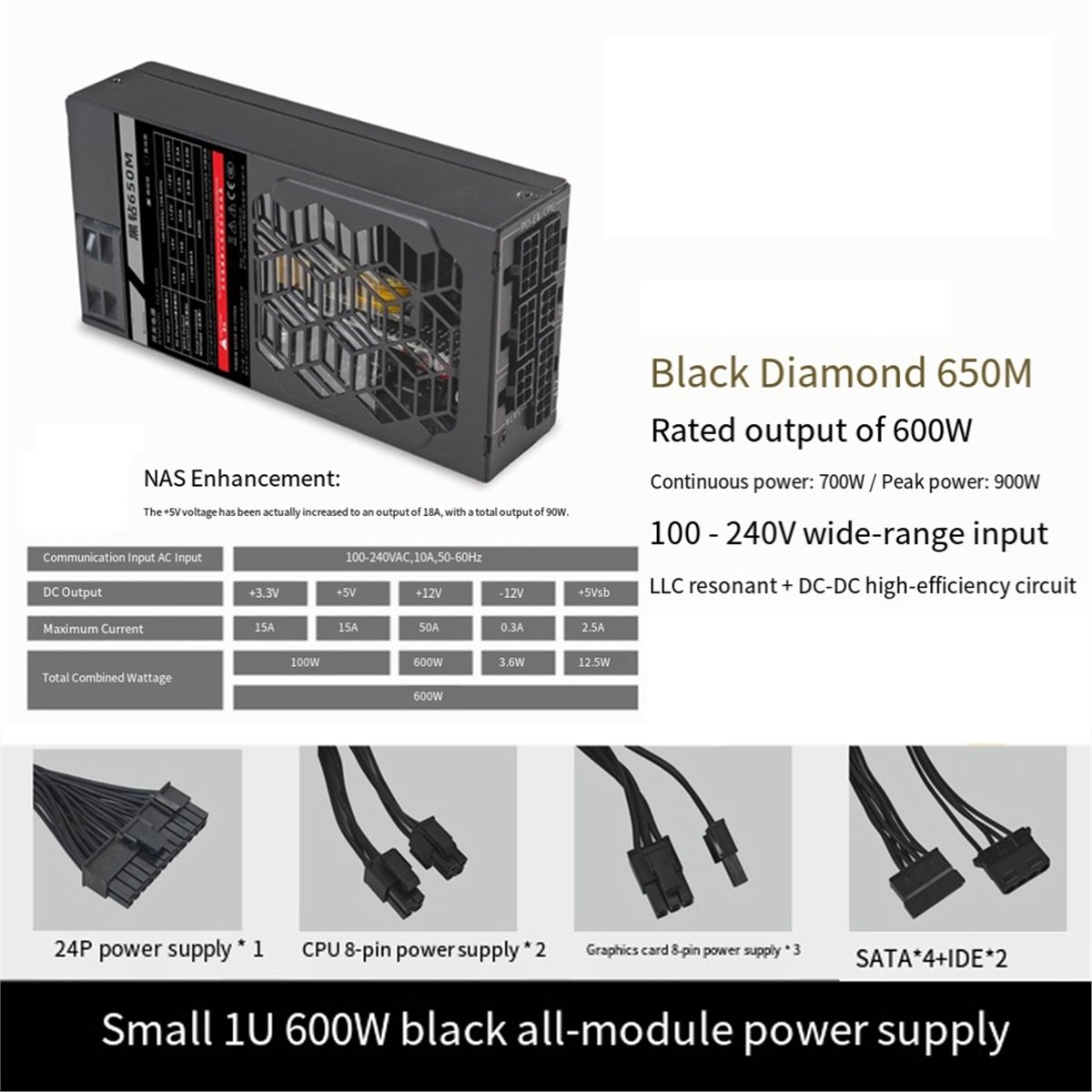 A14G Flex 600W Modular Power S - Flex Atx Power Supply 600W 1U recension och pris