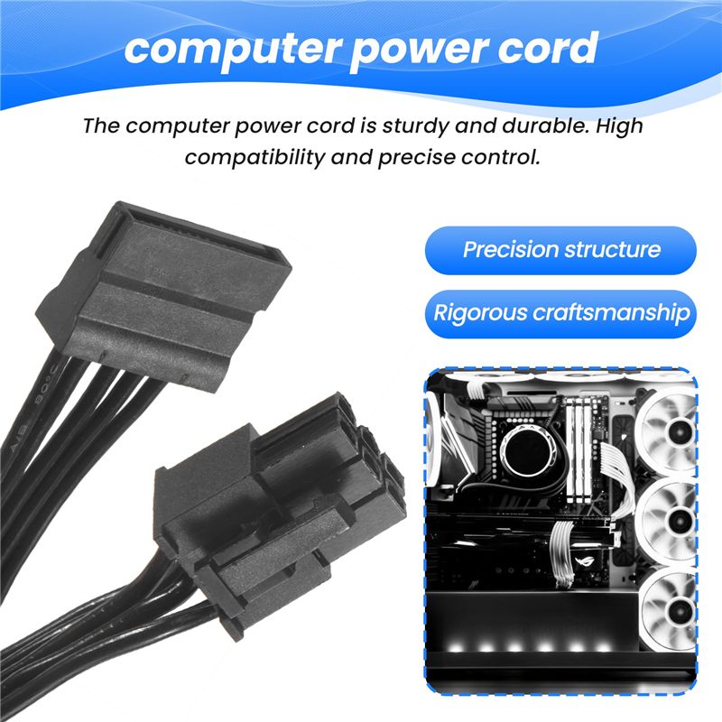 Efficient 6 PIN To 4X Sata Pow - Modular Power Supply recension och pris