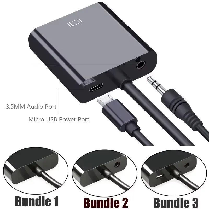1-4sets HD 1080P HDMI To VGA C - Pc Power Supply recension och pris