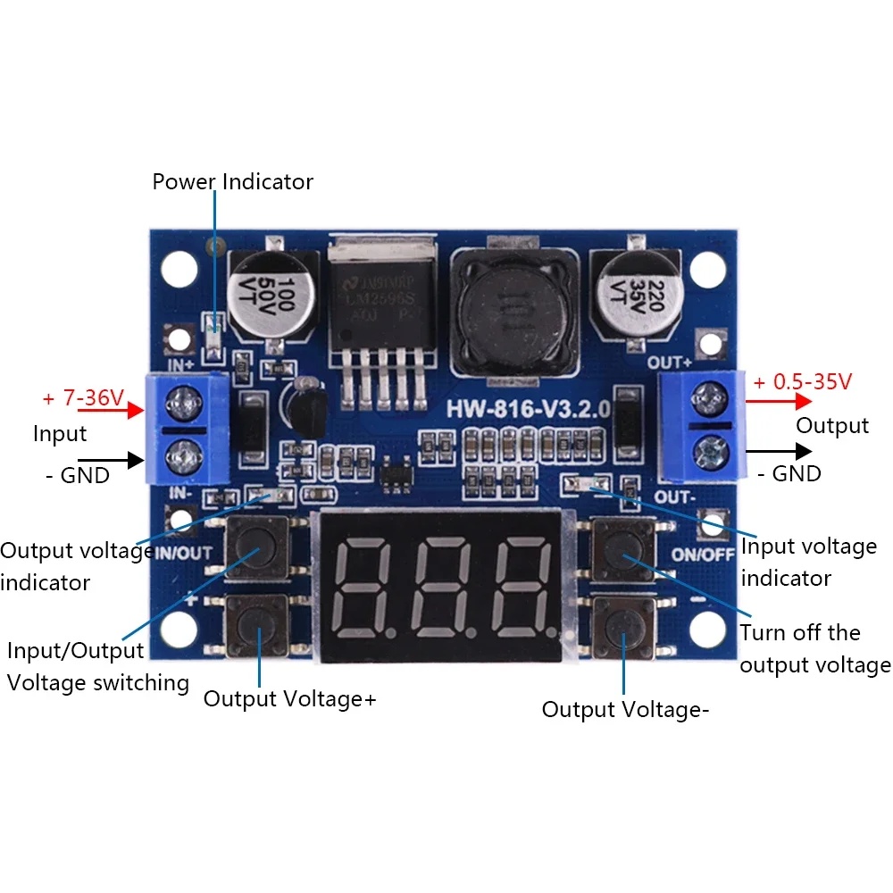DC Adjustable Step-Down Power  - Dc Power Supply 12V recension och pris